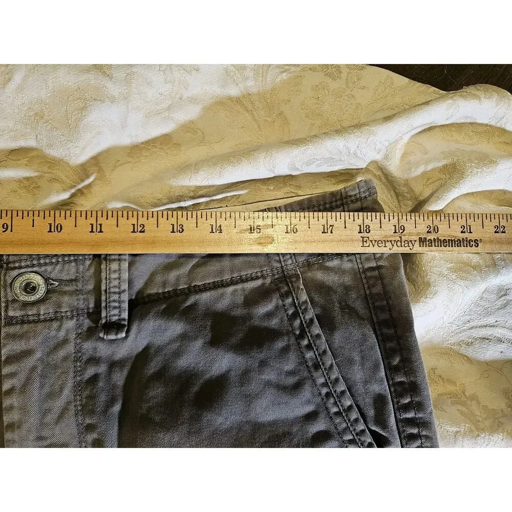 American Eagle Shorts, Longer Length, Mens Sz 36 Gray Khaki Chino Flat Front